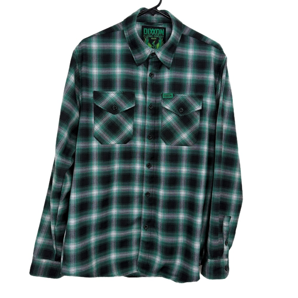 Dixxon Flannel Mens Medium Green The Emerald Isle Plaid Button Up Shirt 10 Year